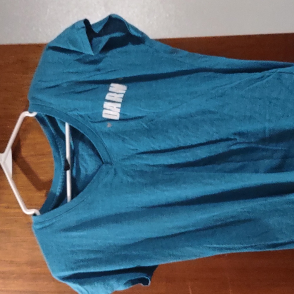 Teal shirt from anvils darn collection sized m